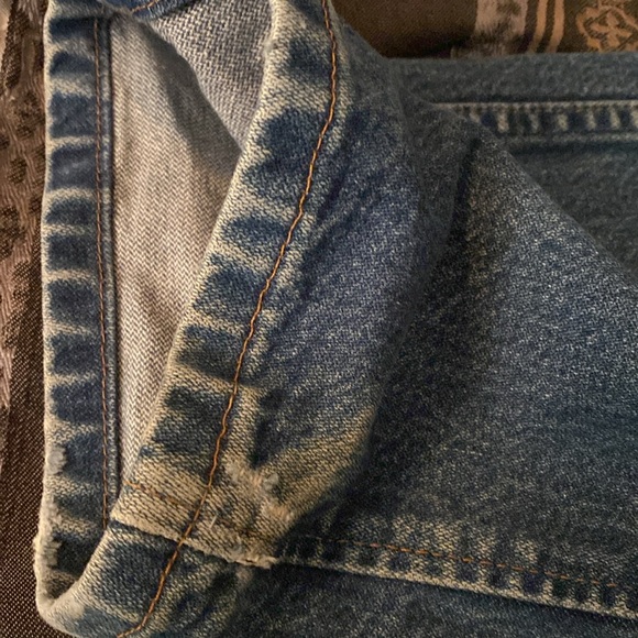 Wrangler Naturally Distressed Vintage Blokecore Denim Jeans 34/32 - Picture 8 of 16